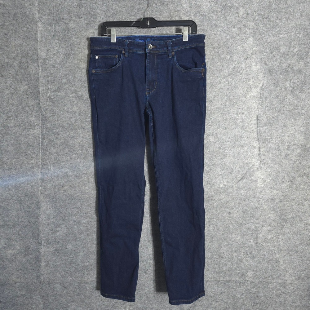 Tommy Bahama Indigo Palms Mens 32x28 Dark Blue Slim Stretch Denim Jeans 15625